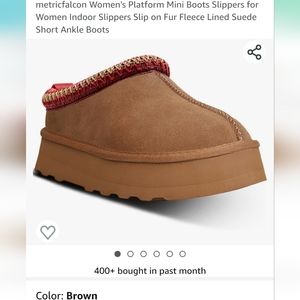 Womens platform mini boots slippers